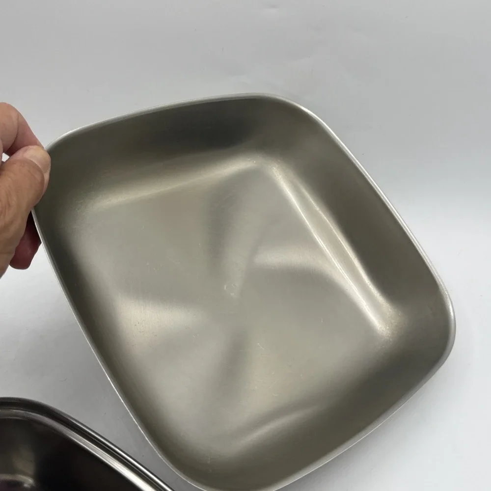 Revere Ware USA Small Square Copper Bottom Pot Fry Pan Skillet Bacon Clean